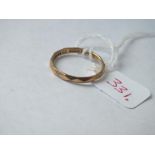 9ct faceted gold wedding band