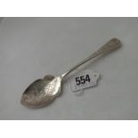 A scroll engraved jam spoon – Sheffield 1902