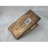 A Middle Eastern silver cigarette case crisply engraved, 228g