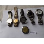 Carton of 6 gents wrist watches