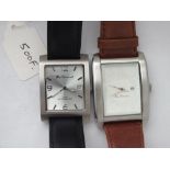 Two gents steel cased watches