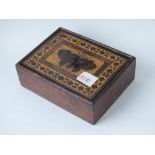 Tunbridge inlaid box with butterfly motif – 3.5” wide
