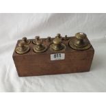 Group of stamped French brass weights