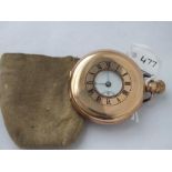 Gents half hunter pocket watch with seconds dial