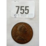 George III half penny 1770 – good grade