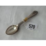 Set of six golf club decorated tea spoons – Sheffield 1932 by W & H, 78g