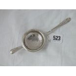 A tea strainer with circular bowl – Sheffield 1932 by R & B