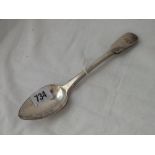 A pair of George III table spoons 1816 by I.P G.P, 139g