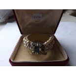 Triple row pearl bracelet with fancy silver clasp & box