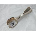 A set of five Exeter silver fiddle pattern tea spoons 1876 by J.W & Co, 133g