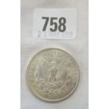 USA silver dollar 1921