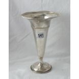 A flower vase on pedestal foot (sterling) 8” high