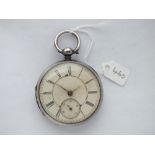 19th century silver pocket watch with seconds dial