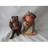 Doulton figures - the foaming quart together with Falstaff