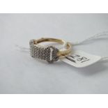 A fancy diamond ring set in 9ct, 2.4g, size N