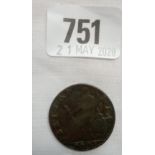 William III half penny 1701