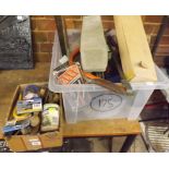 2 CARTONS OF MIXED HAND TOOLS INCL; BOW SAWS, GARDEN HAND TOOLS & OPEN ENDED WRENCHES