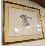F/G PICTURE OF HARES SIGNED BY ARTIST