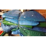 6 GREEN & BLUE SHEETING COVERS