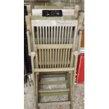 3 TEAK WOOD FOLDING GARDEN CHAIRS