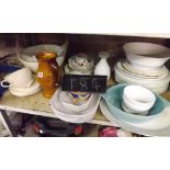 SHELF WITH LARGE QTY OF CHINA INCL; ROYAL WORCESTER