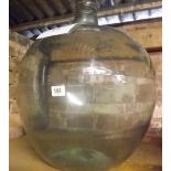 WHITE GLASS CARBOY OR BOTTLE GARDEN