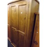 PINE DOUBLE HANGING WARDROBE WITH SHELVES