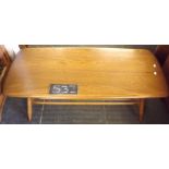 ERCOL GOLDEN DAWN COFFEE TABLE WITH SHELF UNDER