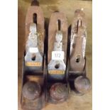 3 STANLEY WOOD PLANES