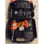 BLACK & DECKER 12V CORDLESS DRILL, NO CHARGER & A RESPIRATOR MASK