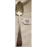 A GEORGE III SILVER TABLE SPOON - LONDON 1796