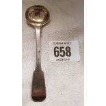 A WILLIAM IV NEWCASTLE SILVER SALT SPOON BY I.W