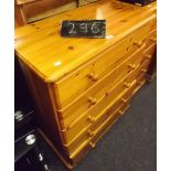 WIDER MODERN PINE CHEST OF 5 DRAWERS