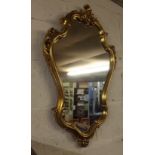 UNUSUAL GILT FRAMED WALL MIRROR