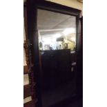 8FT X 4FT LEATHER FRAMED WALL MIRROR