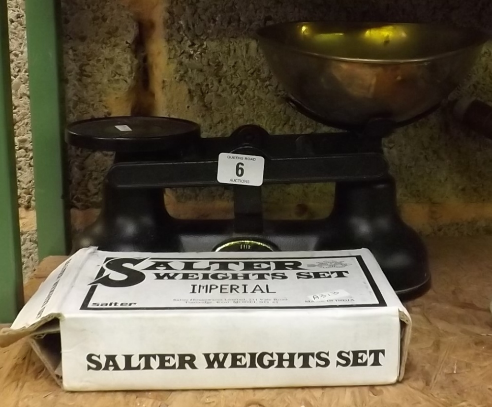 SET OF SALTER SCALES WITH WEIGHTS