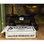 SET OF SALTER SCALES WITH WEIGHTS