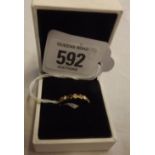 9CT 9 STONE RING IN A BOX