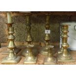 QTY OF BRASS CANDLE STICKS