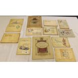 TWELVE BOOKLETS OF VINTAGE CIGARETTE CARDS INCL; FILM STARS OUR KINGS & QUEENS & MILITARY UNIFORMS