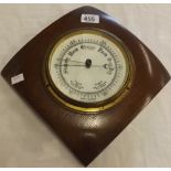 SQUARE OAK INLAID BAROMETER