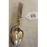 SIX PLATED GRAPEFRUIT SPOONS BY GARRARD & CO