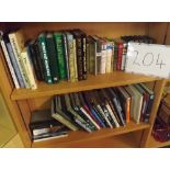 TWO SHELVES OF HARDBACK BOOKS