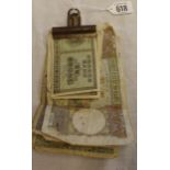 SMALL AMOUNT OF VINTAGE MOROCCAN PAPER MONEY