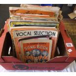 CARTON OF VINTAGE SONG BOOKS ETC