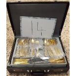 A BRIEFCASE OF PLATED CUTLERY