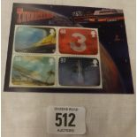 SET OF 4 THUNDERBIRDS POSTAGE STAMPS (1 X 47p, 1 X 60p, 1 X 88p & 1 X 97p)