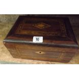 INLAID MAHOGANY JEWELLERY BOX