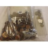 BAG OF MIXED BRONZE & NICKEL COINAGE