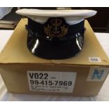 ROYAL NAVY SERVICE PEAK CAP - SIZE 56